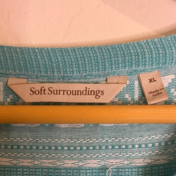 Beautiful Teal and White Patterned Dress - Picture 2 of 8